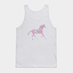 Horse Animal Riding Text Word Cloud Tank Top